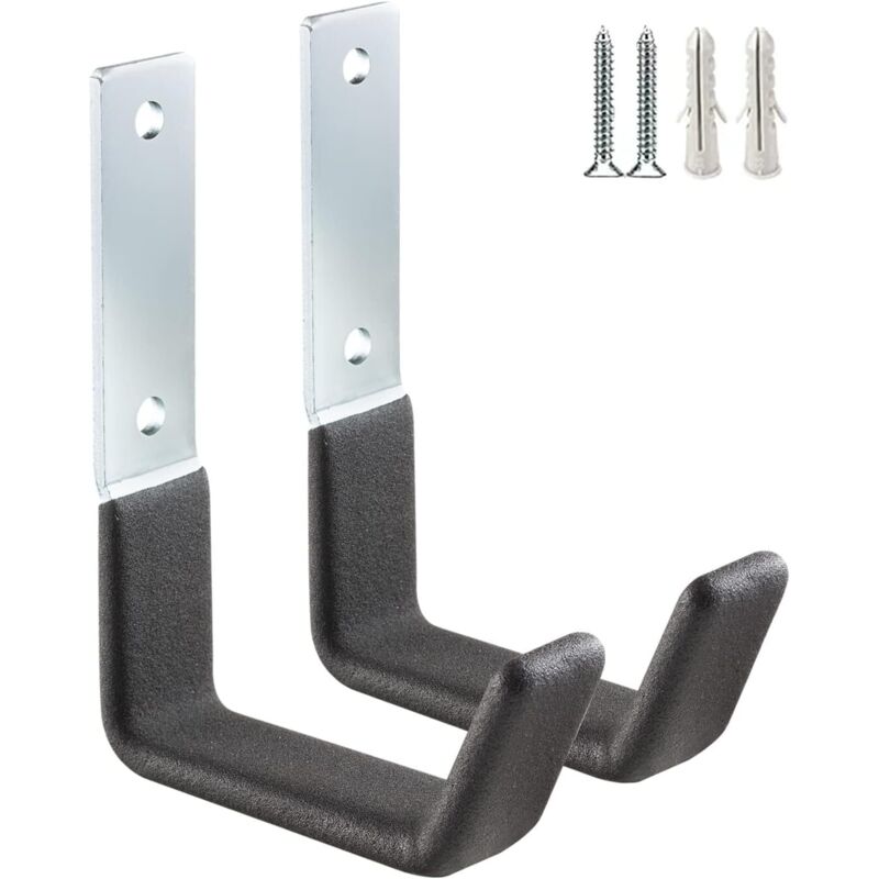 CCYKXA Utility hooks for garage wall, heavy-duty storage hooks, garden tool organizer, steel wall hooks (small 9 x 12 cm)