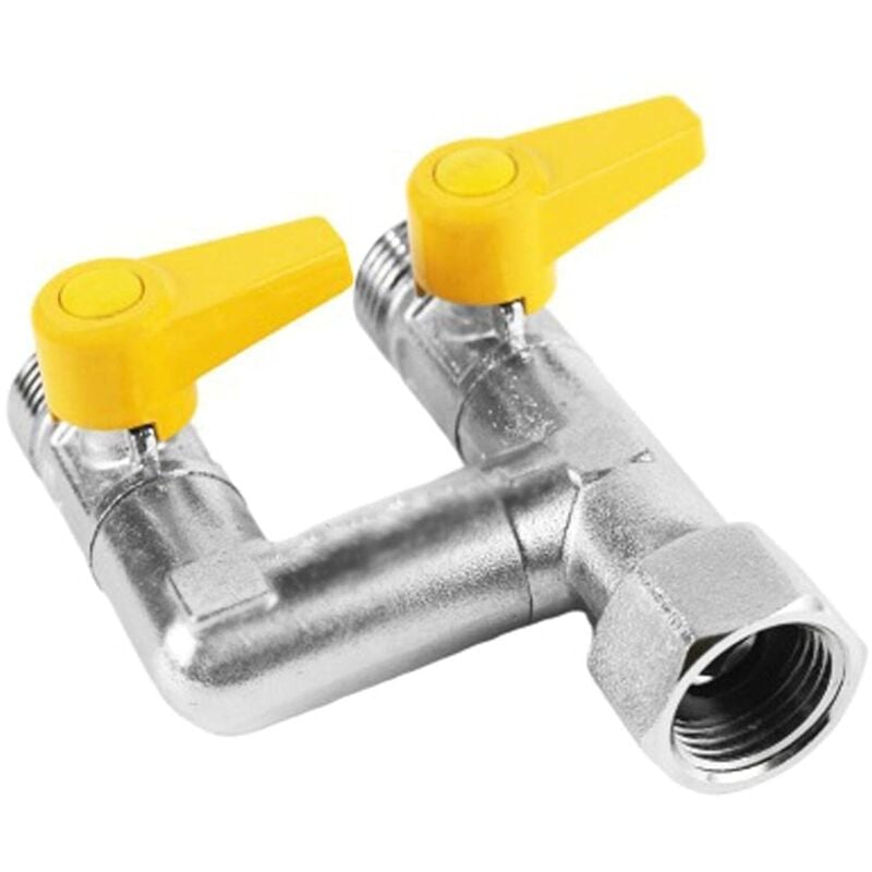 Vanne à boisseau sphérique de type h 1/2 ', séparateur de couplage à 3 voies, vanne de connexion de compteur de gaz pour le contrôle du débit de gaz,