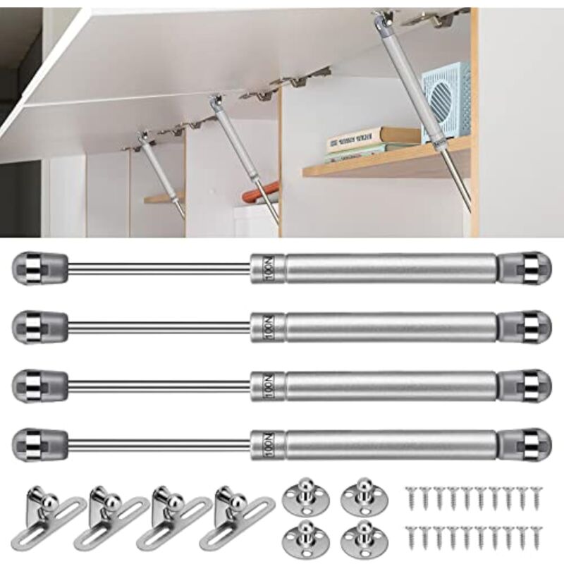 Ccykxa - Verin Hydraulique, Vérins à Gaz 4pcs Charniere Porte Cuisine100N Verin Meuble, Amortisseurs à Gaz pour Levage de Porte Armoire Meuble