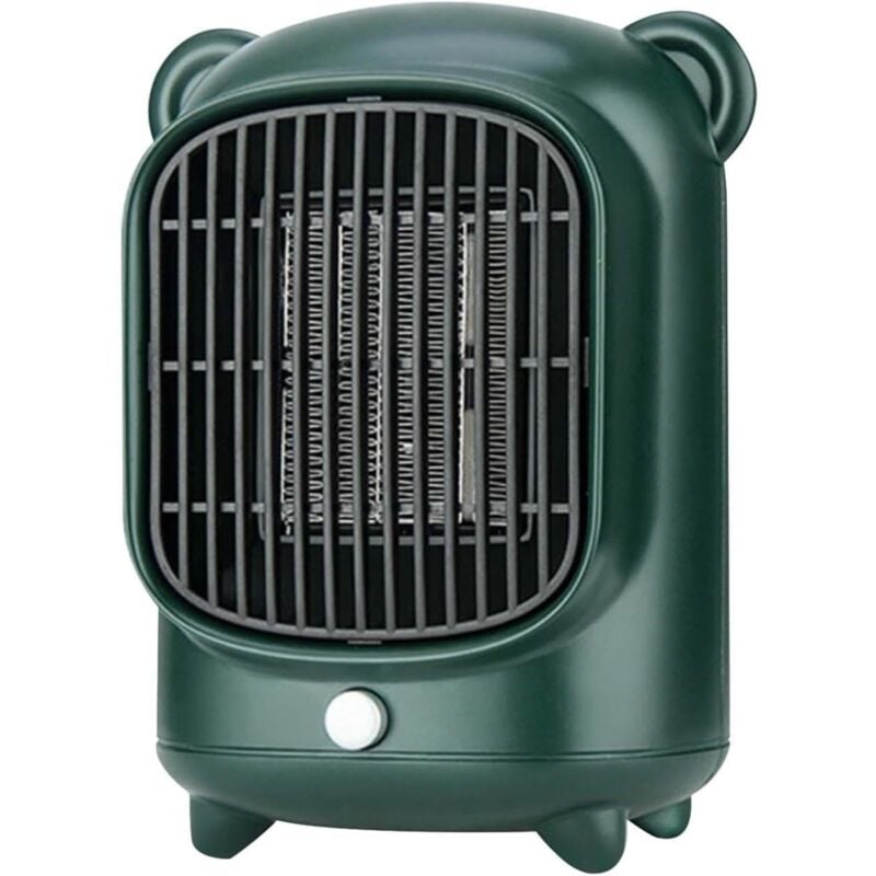 Vert)Petit Radiateur Soufflant Silencieux Ceramique, Radiateur Soufflant à économie d'énergie, Radiateur Electrique Mobile Bass Consommation, 500w