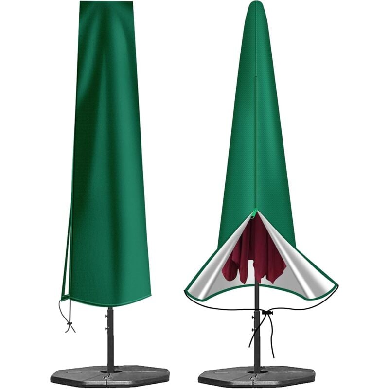 Ccykxa - a 1 Pcs Housse de parasol imperméable en tissu Oxford 210D avec fermeture éclair (190 x 30 x 50 cm), pour parasol d'extérieur de jardin de 2