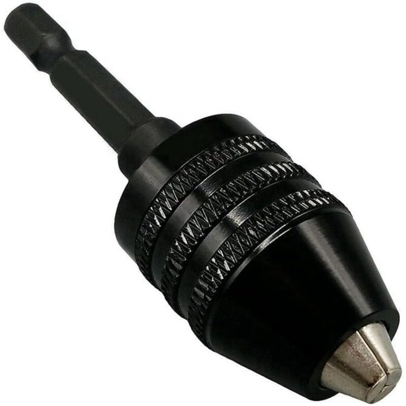 A 1 pcs Mandrin de Perceuse sans Clé à Changement Rapide 0.6-8mm Mandrin Autoserrant Adaptateur Convertisseur 6 35 mm Tige Hexagonale Mini Mandrin à