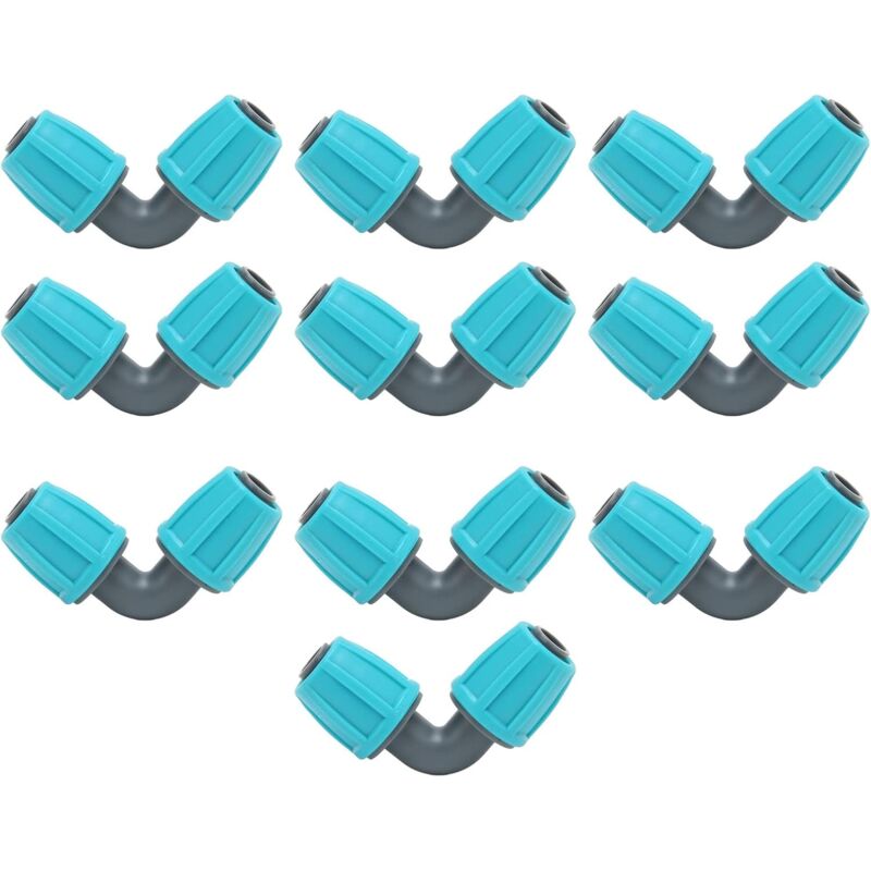 Ccykxa - a 10Pcs 16mm/0.6in Lock Connecteur Barbelé, pe 90° Coude Tuyau Joint Jardin Agricole Irrigation Goutte à Goutte Raccord pour Verdissement