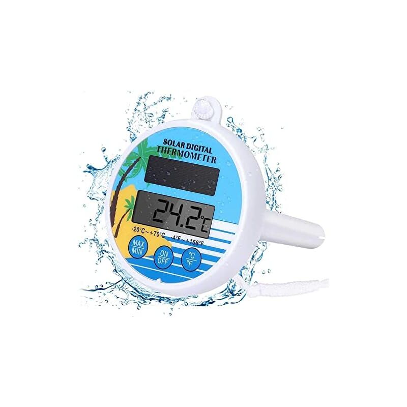 A 2 pièces Thermomètre de piscine solaire numérique pour piscine, spa, jacuzz - Ccykxa