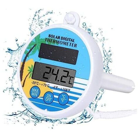 CCYKXAA 2-teiliges digitales Solar-Poolthermometer für Schwimmbad, Spa, Whirlpool