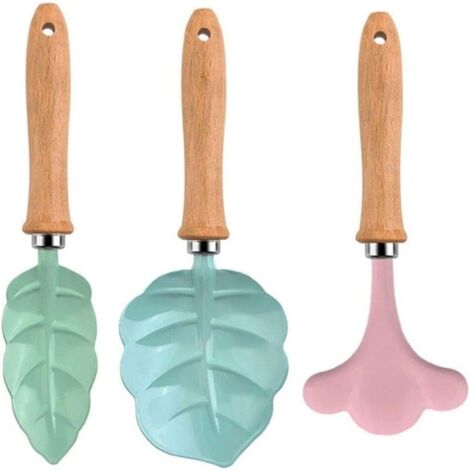 CCYKXAA （21×4.3×1cm） D'outils De Jardinage pour Enfants, Pelle De Jardin, Fourchette À Râteau avec Manche en Bois Robuste, M