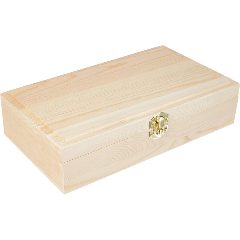 Ccykxa - a 24×15×7cm Beige Cadre en bois, non traité, avec rabat en métal