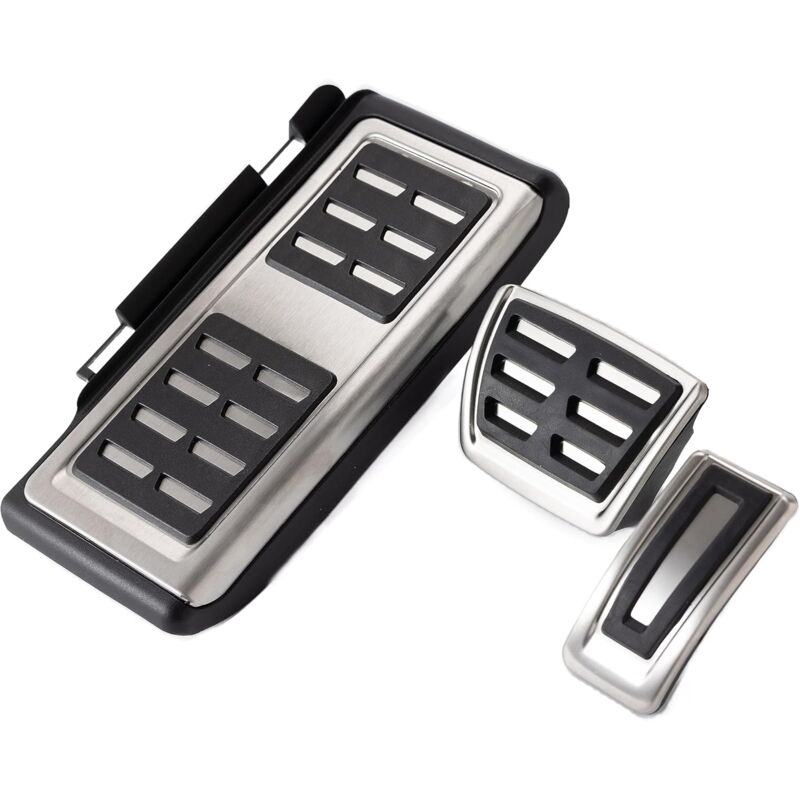 Ccykxa - a 3 Pcs Pédales de frein à essence de voiture Plaques de repose-pieds pour v-w Golf Jetta Polo Touran Tiguan Passat A-udi A3 Q2 Q3