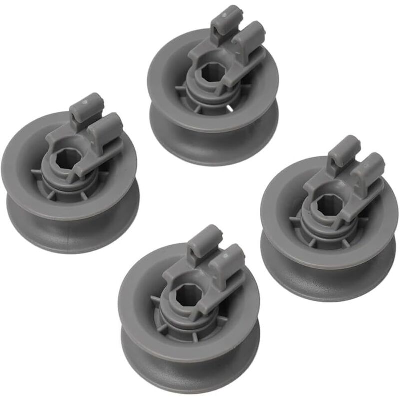 Ccykxa - a 4 Pack Dishwasher Upper Basket Wheel Compatible with Bosch, Metal, Gray