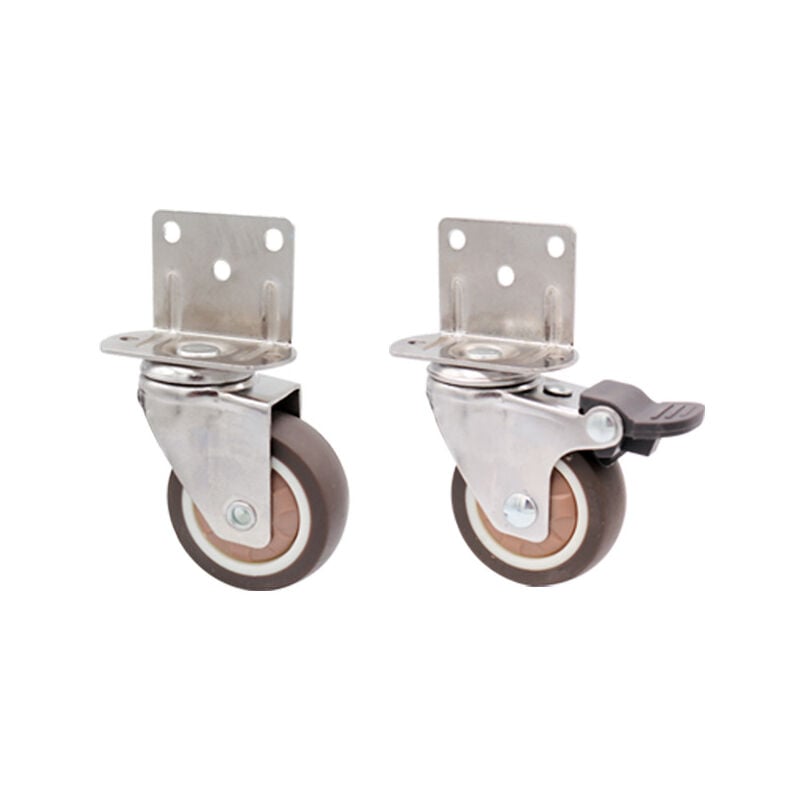 Ccykxa - a 4 Pcs Roulettes Pivotantes de 50mm, Roulettes pour Meubles avec Frein Roulette Charge Lourde Maximale 120 kg Roulettes Industrielles à