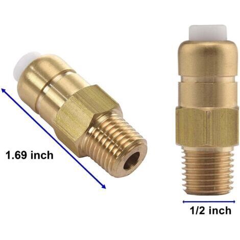 CCYKXAA (4×1×1cm) Confezione da 2 valvole di sicurezza termica per pompa idropulitrice da 1/4" NPT