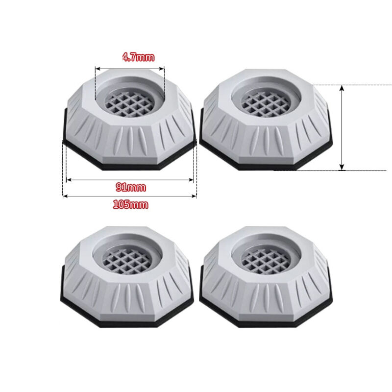 A 4Pcs AméLiorer Patins Anti Vibration,Tapis Machine à Laver Anti Vibration,Tampons a Pied Machine a Laver,Tapis De Machine à Laver à RéDuction De