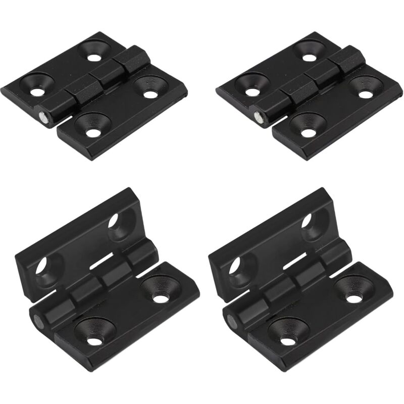 Ccykxa - a 4Pcs Zinc Hinges 40x40x5mm, 270 Degree Pivot Heavy Duty Door Hinge, Stainless Steel Exterior Hinge, for Fixed Doors, Small Windows,