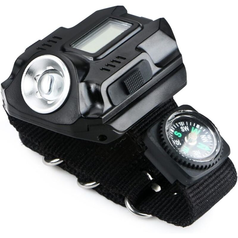 Ccykxa - a (6×5.2×6cm)Montre Bracelet Tactique avec Lampe Torche led Cree 1000 lm Rechargeable