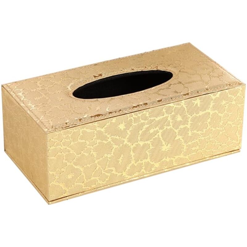 A Golden Lightning en Cuir Ménage Bureau Rectangulaire Boîte De Mouchoirs en Papier Porte-Boîte Couverture Cas Serviette Porte-Voiture Voiture