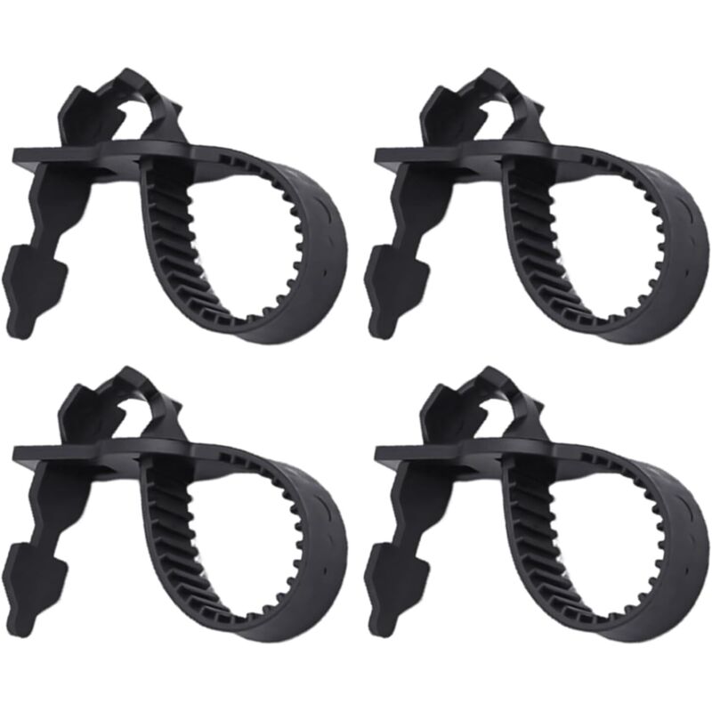 A Lot de 4 attaches de jardin - Outils de liaison pour arêtes de poisson - Liens de lissage pour grands arbustes, arbres et plantes à fleurs - Noir