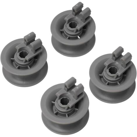 CCYKXAA Lot de 4,  Roulette pour panier supérieur de lave-vaisselle Compatible avec Boschh, Métal, Gris