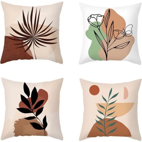 CCYKXAA Set di 4 federe per cuscini, 45 x 45 cm, cuscini decorativi per divani, cuscini decorativi, per decorare soggiorni e camere da letto