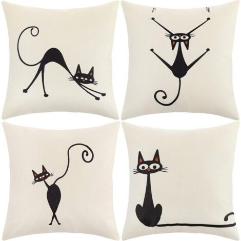 CCYKXAA Set di 4 federe per cuscini, 45 x 45 cm, in stile bohémien, decorative, per divano, ufficio, auto, camera da letto, ecc.