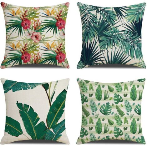 CCYKXAA Set di 4 fodere per cuscini decorativi per divano, camera da letto, letto, sedia, ufficio, giardino, 45 x 45 cm