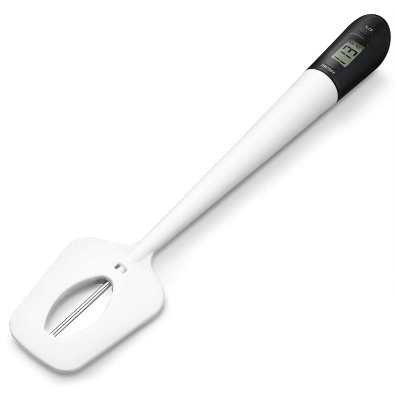 Ccykxa - a Thermomètre numérique à bonbons - Lecture instantanée - Thermomètre de cuisine et spatule - Lecteur de température et agitateur en un seul