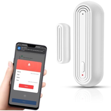 CCYKXAA Tür- und Fensteralarm, Tuya Smart WiFi Funk-Heimalarm, kompatibel, geeignet für Türen und Fenster