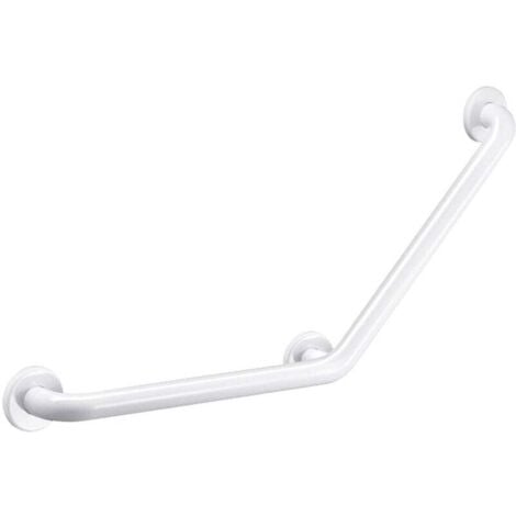 CCYKXA(Blanc) Barre d'appui coudée Basic135°Accoudoir 45cm45cm 3 pieds