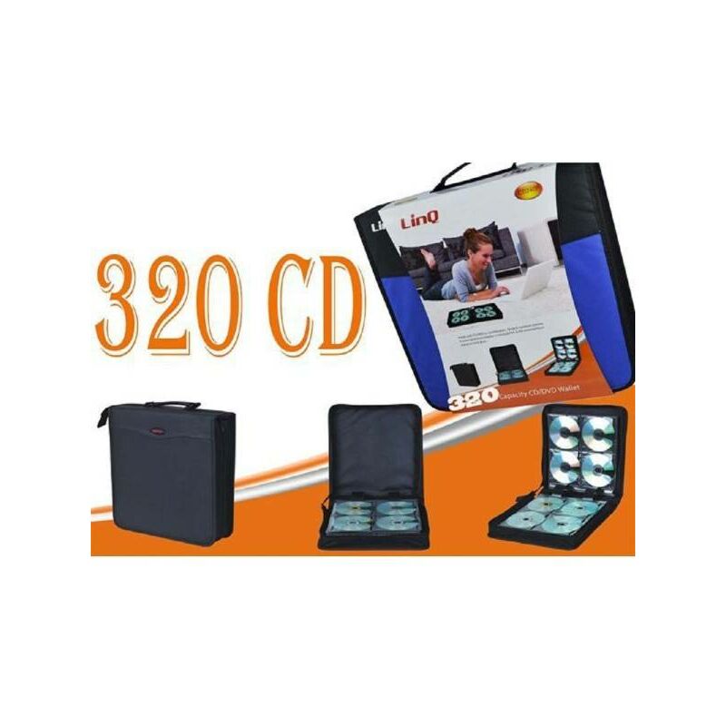 Trade Shop Traesio - Cd Bag 320 Place Collector Cd Dvd Cases Hinged Case Cd320p