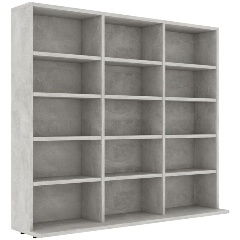 Vidaxl - cd Cabinet Concrete Grey 102x23x89.5 cm Engineered Wood