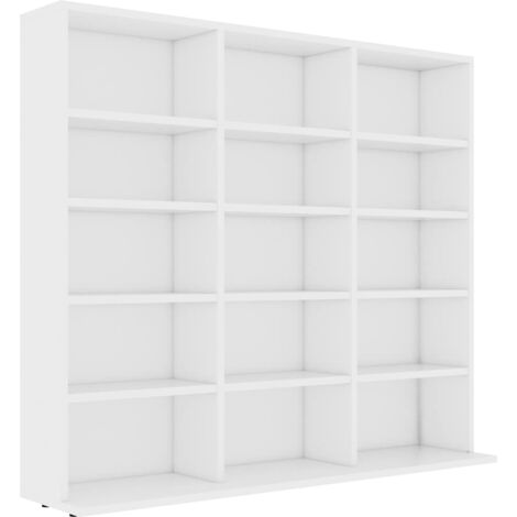 CD Cabinet White 100x23x89.5 cm Engineered Wood vidaXL