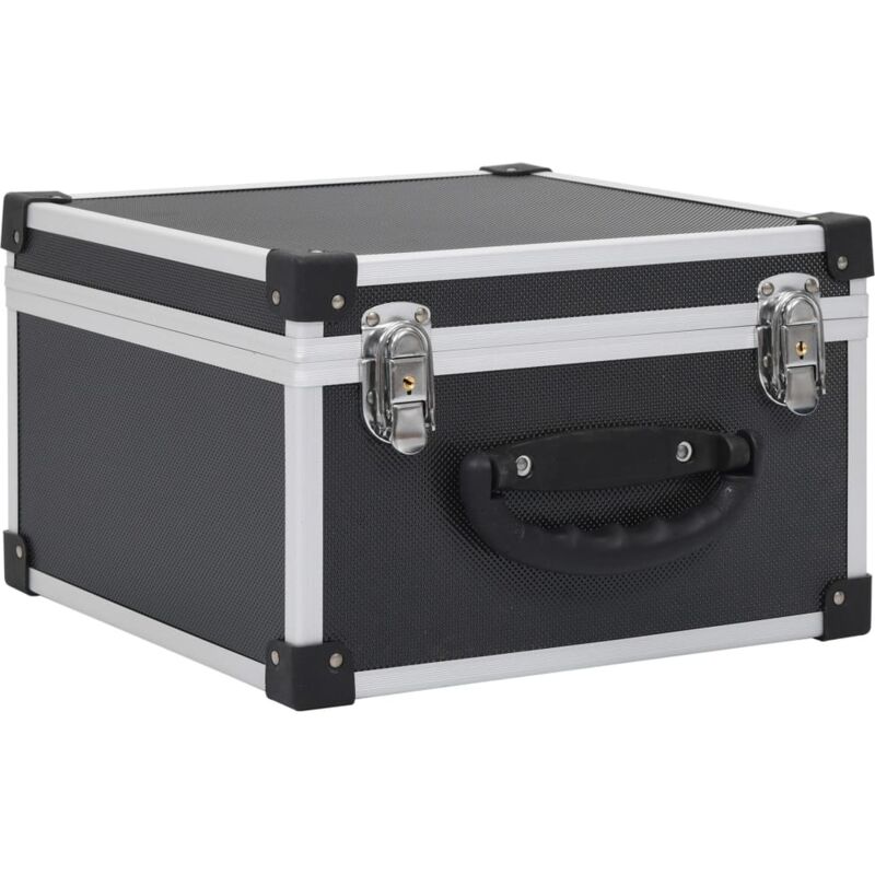 Cd Case for 40 CDs Aluminium abs Black Vidaxl