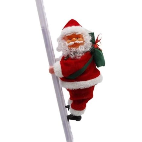 CD-Père Noël Escalade Échelle Électrique Père Noël Poupée Arbre De Noël Suspendu Ornement Porte Intérieur Intérieur Décor[3062]