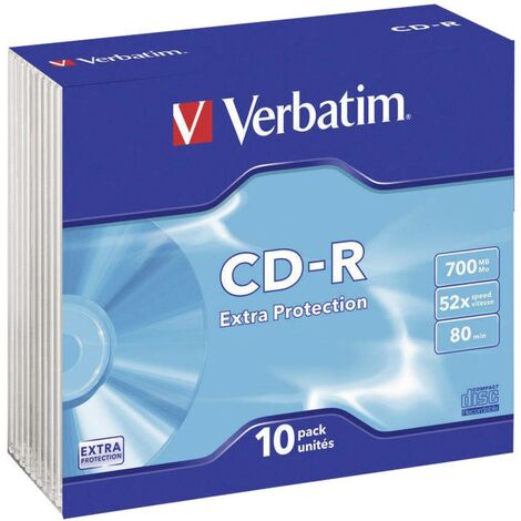 CD-R 700 Mo Verbatim 43415 10 pc(s) slimcase