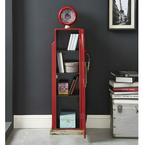 CD-Regal - H. 118 cm - Rot - ROUTE 66 - Rot
