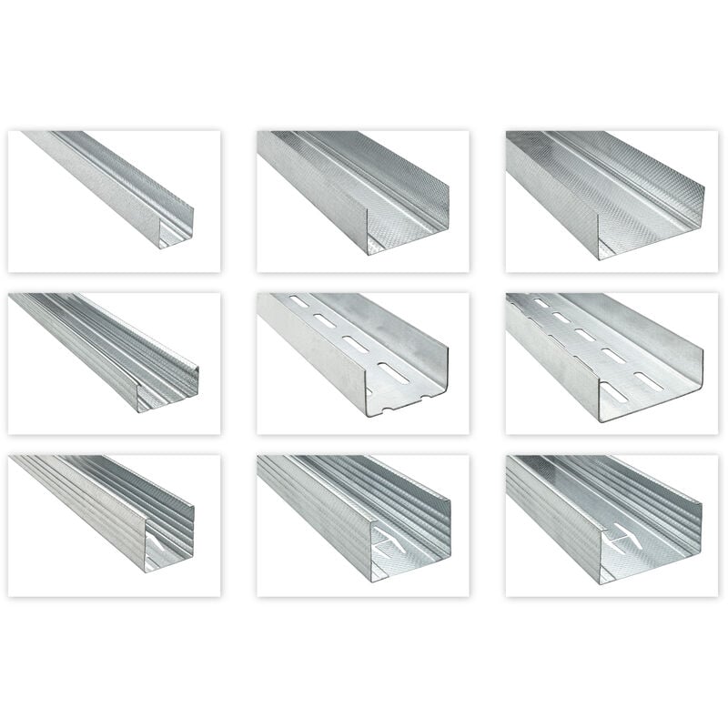 Hexim - cd ud cw ua Profilés pour cloisons sèches 2-3m Profilé de plafond: cd 60, 12 mètres