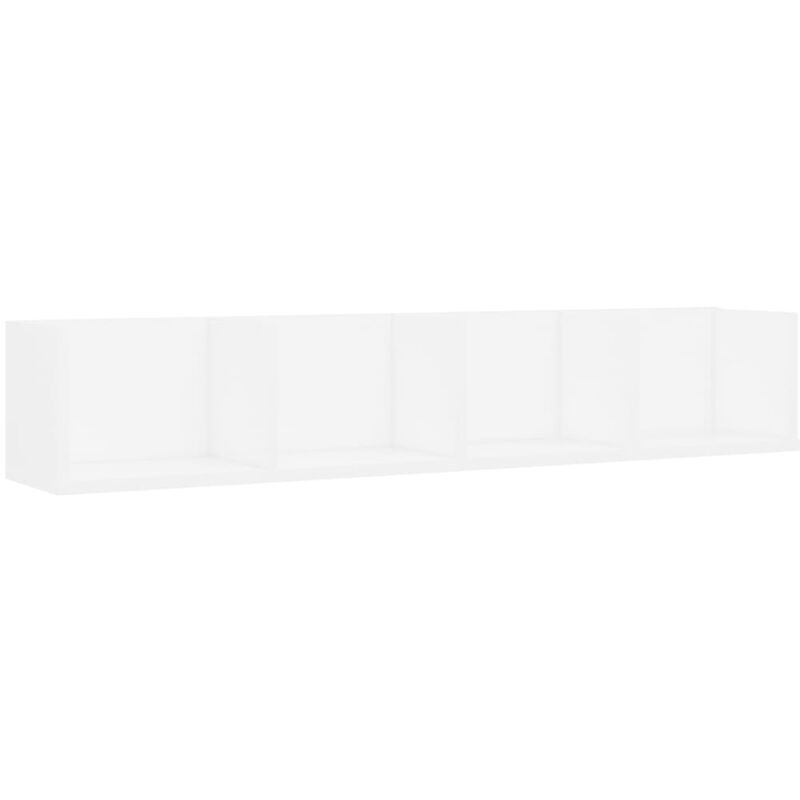 Cd Wall Shelf White 100x18x18 cm Engineered Wood Vidaxl