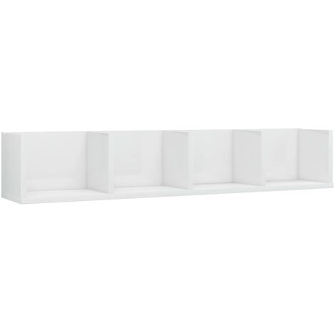 CD Wandregal 4 Fächer Wandboard DVD Regal Aufbewahrung Hängeregal Bücherregal Medienregal Dekoregal 100x18x18cm Holzwerkstoff mehrere Auswahl