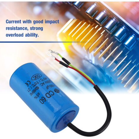 CD60 250V AC 150µF 50/60Hz Anlaufkondensator für Motor und Luftkompressor