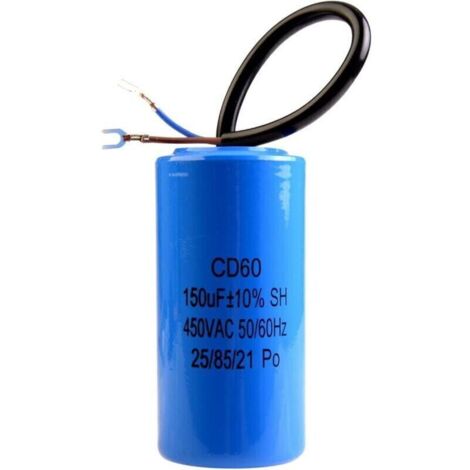 CD60 AC 450V 150uf 50/60HZ condensateur, Capacitor,condensateur électrique, condensateur de démarrage de moteur, avec câble,pour réfrigérateur, moteur, pompe, générateur