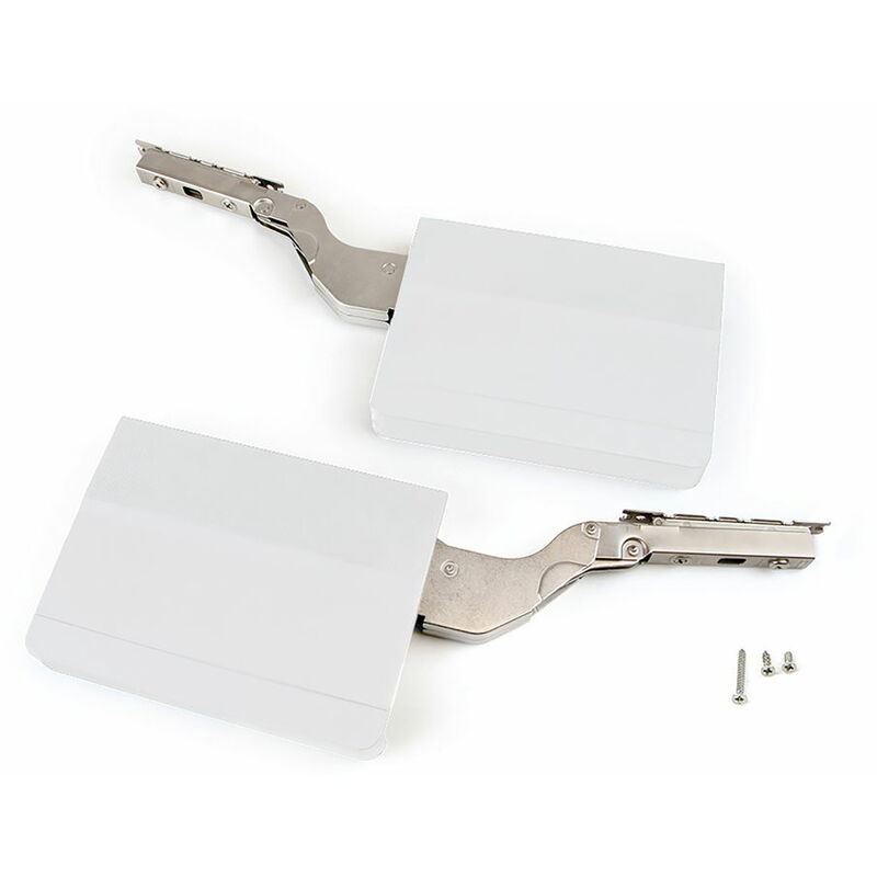 Emuca - compas pour portes relevables Agile, 3200 - 9000, Plastique blanc