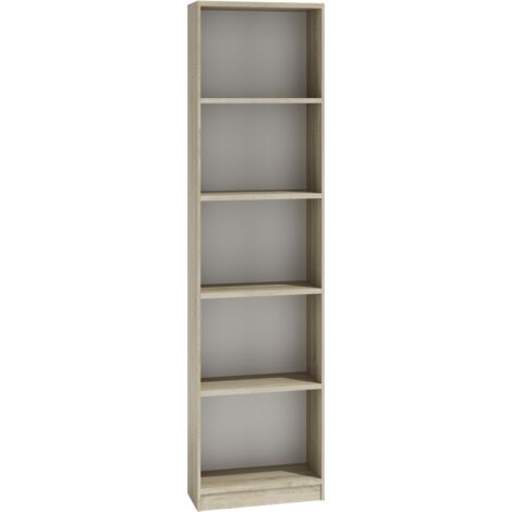 CDF Bücherregal R40 Farbe: Eiche Sonoma Breite: 40 Zentimeter Für Wohnzimmer, Büro und Arbeitszimmer Regal für Bücher und Spielzeug Ideal für Kinderzimmer, Teenager, Jugendzimmer