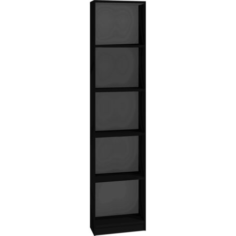 CDF Bücherregal R40 Farbe: Schwarz Breite: 40 Zentimeter Für Wohnzimmer, Büro und Arbeitszimmer Regal für Bücher und Spielzeug Ideal für Kinderzimmer, Teenager, Jugendzimmer