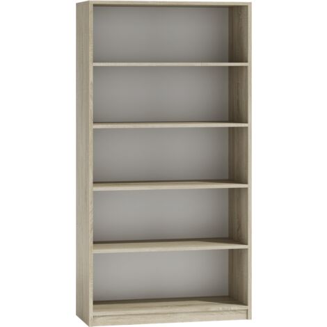 CDF Bücherregal R80 Farbe: Eiche Sonoma Breite: 80 Zentimeter Für Wohnzimmer, Büro und Arbeitszimmer Regal für Bücher und Spielzeug Ideal für Kinderzimmer, Teenager, Jugendzimmer