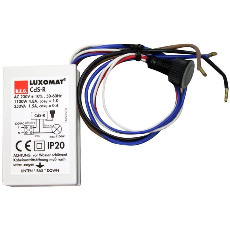 B.e.g - cds-r dmmerungsschalter m.schaltrelais, 5A/1000VA beg 92365