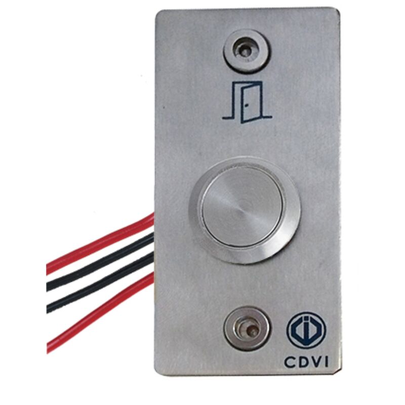 Bouton poussoir - 1 x no/nf - avec cables et plaque inox Cdvi bpnonfcab