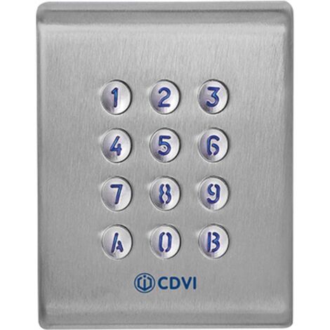 CDVI Security F0201000053-G Serrure à code 12 V, 24 V, 48 V IP65 Bluetooth, avec clavier éclairé