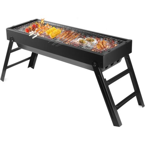 Ce barbecue à charbon portable et pliable est parfait pour les pique-niques, le camping et les voyages.