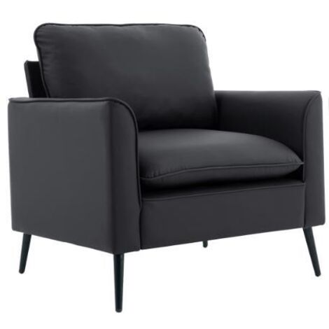 Ce canapé est revêtu de similicuir résistant aux rayures et arbore un style rétro scandinave à la fois sobre et luxueux. Il peut servir de fauteuil individuel et trouver sa place dans le salon,