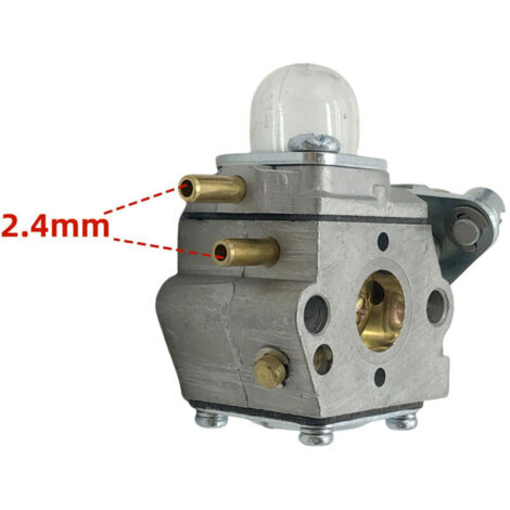 Ce carburateur est compatible avec les systèmes d'alimentation des débroussailleuses PP-1250, SRS-2400, TT-24, GT-2400, PPT-2400 et 909-115. Son usinage de précision garantit des démarrages à froid en
