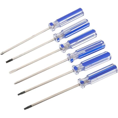 Ce coffret de tournevis de précision 6 pièces comprend des embouts T9, T10 et Phillips 3.0 à trois ailettes. Compact et portable, il est idéal pour la réparation d'appareils électroniques et électromé